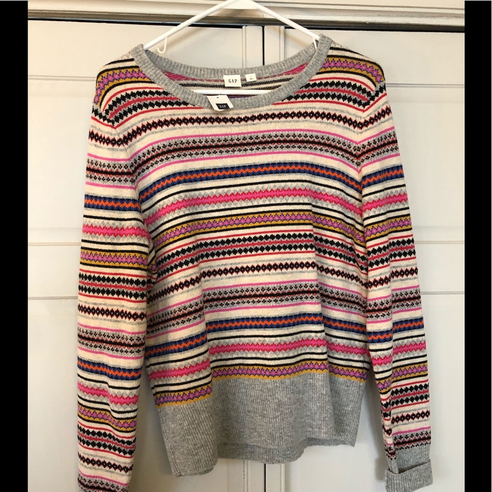 NWT GAP fair isle sweater, size large